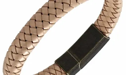 Tekk læderarmbånd bronze