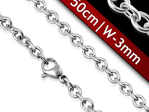 3mm rustfrit stål kæde “50cm”