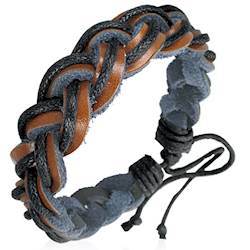 “Bomuld/læder” fashion armbånd