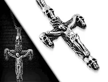 Stort kors i stål “Jesus”