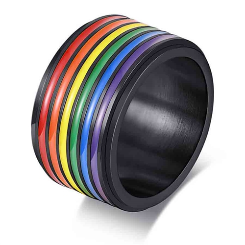 Spinning ring 12mm bred / LGBT+