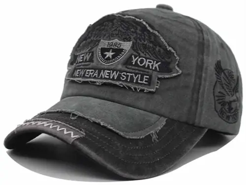 Grey New York Cap