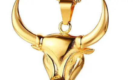 Cow golden halsmykke i stål