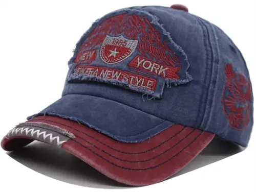Red and Blue / Retro New York Cap