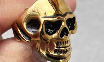 Gylden skull ring