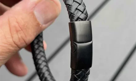 Mini Major armbånd fiberlæder med sort.