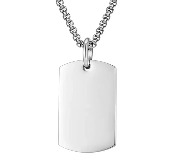 Dog Tags i blank ædelstål